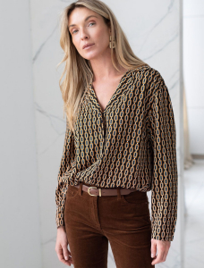 Свободная блузка из вискозы с принтом