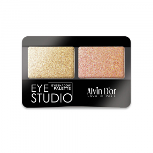 Тени для век двойные EYE STUDIO Alvin D`or многоцветный 10 Золотистый, коричневый с шиммером