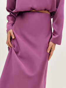 Юбка-миди  атласная