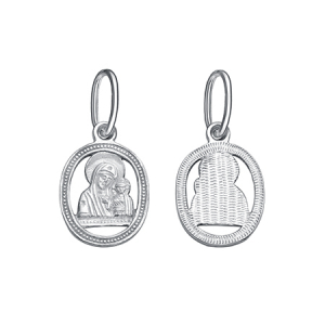 006к Образ (БМ Казанская) из серебра литье