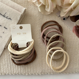 Набор эластичных резинок для волос 8 шт. Цветовая гамма: КАПУЧИНО