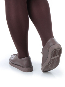 01-D7583-6 BROWN Ботинки демисезонные женские (натуральная кожа)