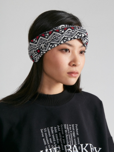 Повязка на голову PGT-01-5 серо-красный