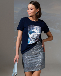 Футболка с шёлковой вставкой FSK114 *