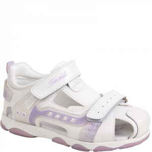 T-10555-D бел/фиол Сандалии для девочек (27-32)/8