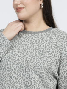 Свитшот из хлопкового трикотажа с подвязами