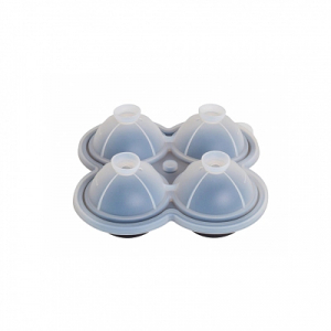 Форма для льда STRONG 4 ячейки сферы чёрные