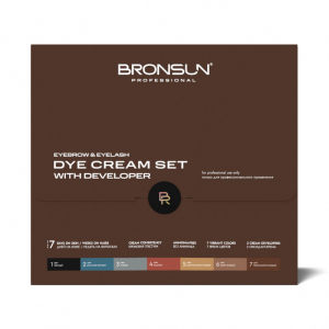 [Повреждение упаковки] Набор крем-красок для бровей и ресниц BRONSUN с оксидантом - Лимитированная серия