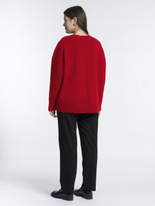 Вязаный джемпер из шерсти мериноса и хлопка