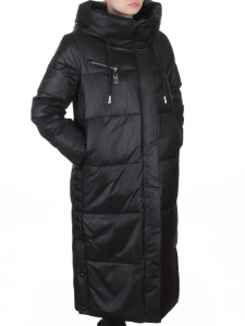 8310 BLACK Пальто зимнее женское (200 гр. холлофайбер)