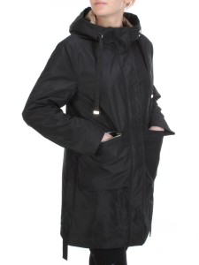 2192 BLACK Куртка демисезонная женская Parten (50 гр. синтепон)