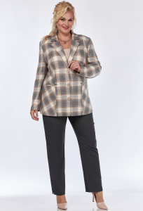 Жакет Элль-Стиль 2016 коричнево-бежевый