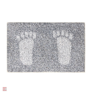 Коврик для ванной FOOTPRINT 40x60 см, хлопок, графитовый (Индия)