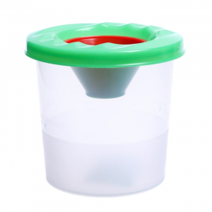 Стакан - непроливайка для рисования Calligrata, 210 мл, с заглушкой, зелёный