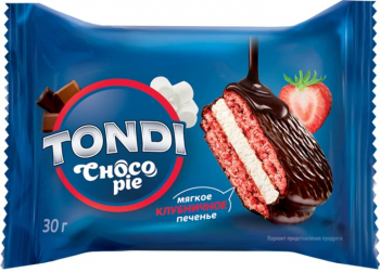 «Tondi», choco Pie клубничный (коробка 2,13кг)