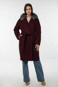 02-3057 Пальто женское утепленное (пояс)
