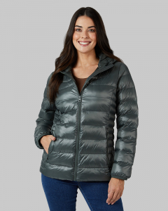 WOMEN'S SHINY HOODED JACKET