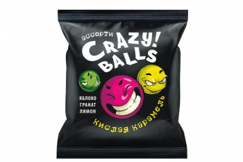 Карамель кислая  Crazy Balls, 90 г