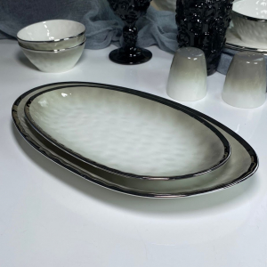 122-128 Набор из 2 овальных блюд 25,5/30,5см TORONTO GREY в под.уп.(х12)Фарфор