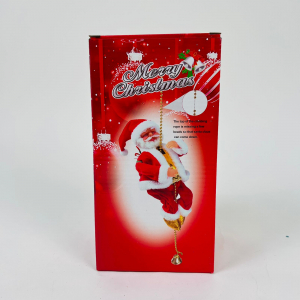 Новогодний декор - Санта на бусах (двигается, звук)