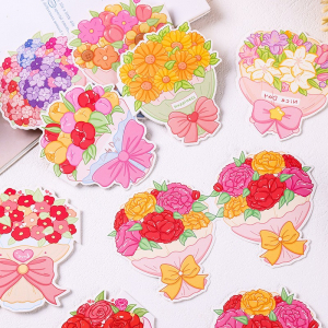 Набор открыток в виде букета 8 шт. раскладывающиеся с местом для подписи