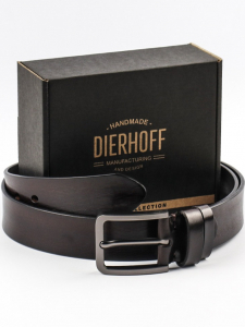 Мужской кожаный ремень Dierhoff ДРК 3057/1-40 Коричневый