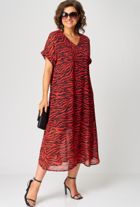 Платье EVA GRANT 7116 красно-черный