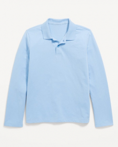 School Uniform Long-Sleeve Polo Shirt for Boys