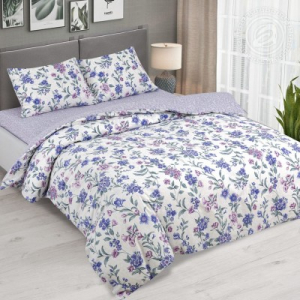 Постельное белье Незабудка с наволочками 50х70 (поплин DE LUXE)