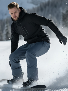 Полукомбинезон утепленный мужской зимний горнолыжный темно-синего цвета 2405TS
