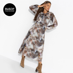 Платье на подкладе, Летящие мгновения (grey)