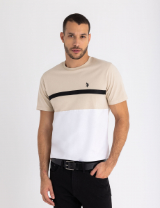 TRICOT TAPE COLOR BLOCK JERSEY T-SHIRT