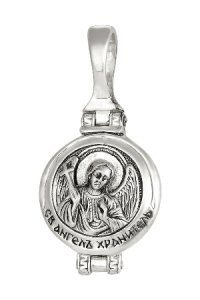 Мощевик (Ангел Хранитель) из серебра частичное чернение литье