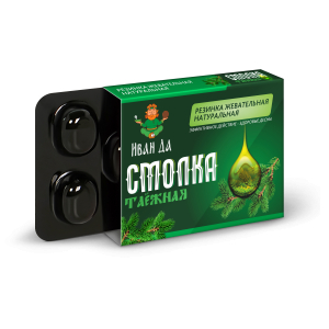 Резинка жевательная натуральная “Смолка таёжная”, 5*0,8г