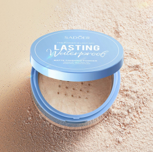 Рассыпчатая фиксирующая пудра с пуховкой Sadoer, 15 гр. Тон: Натуральный