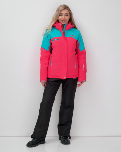 Горнолыжный костюм женский зимний УЦЕНКА малинового цвета 02810M