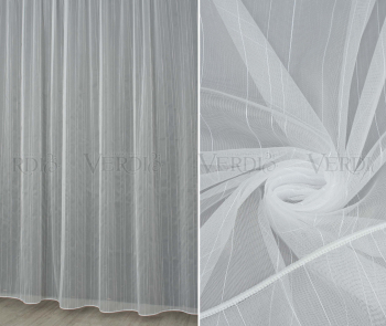 Тюль текстурный в полоску 14001