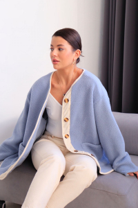 15865 Куртка тедди голубая (остаток: 50-52)