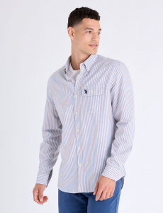 LONG SLEEVE VERTICAL STRIPE OXFORD SHIRT