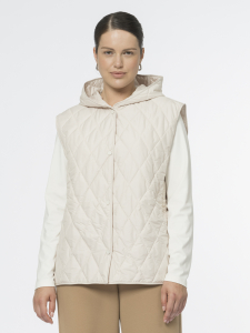 Стеганый жилет с капюшоном