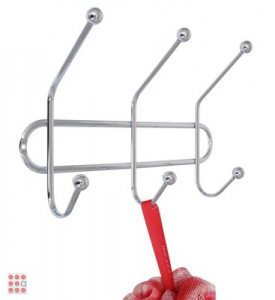 Вешалка настенная, 3 двойных крючка