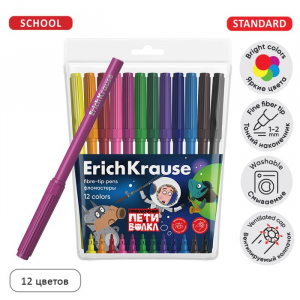 Фломастеры 12 цветов ErichKrause 