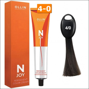 Крем-краска Ollin N-Joy Color Cream 4/0 (шатен) – 100 мл