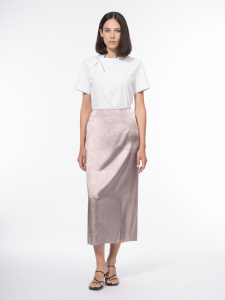 Юбка из ткани с атласным блеском и эффектом крэш