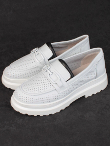 03-PDD190-2 WHITE Полуботинки женские (натуральная кожа)