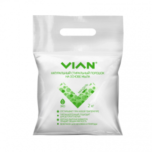 Стиральный порошок VIAN "МИНДАЛЬ" на основе мыла, 2 кг