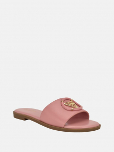 Magnify Faux-Leather Beach Slides
