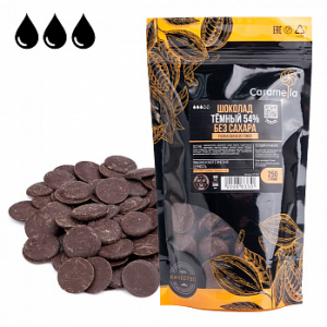 Шоколад темный без сахара 54%, Томер, 250 г