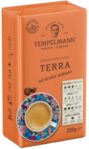 Кофе молотый Tempelmann Terra 250 гр – насыщенный вкус и аромат