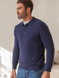 Джемпер-поло из хлопка с нейлоном